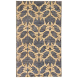Lily Wool Floral Area Rug in Blue