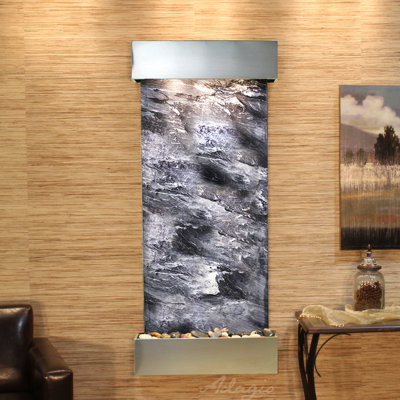 Inspiration Falls Natural Stone Fountain with Light