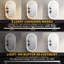 40x70x14cm Oval Frosted LED Bathroom Cabinet, with Anti-Fog, Dual Touch Dimmable, and Shaver Socket