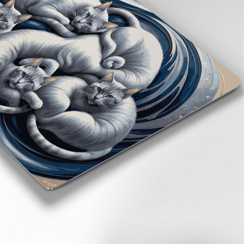 Cats Russian Blue Gray Metal Wall Art