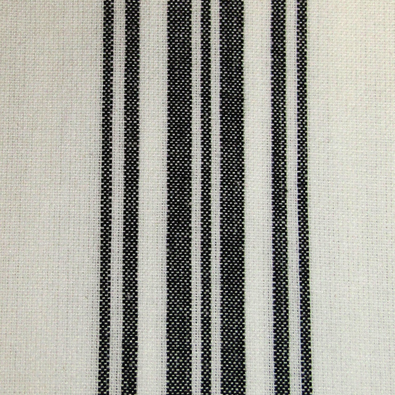 Rose Striped Shower Curtain, Black