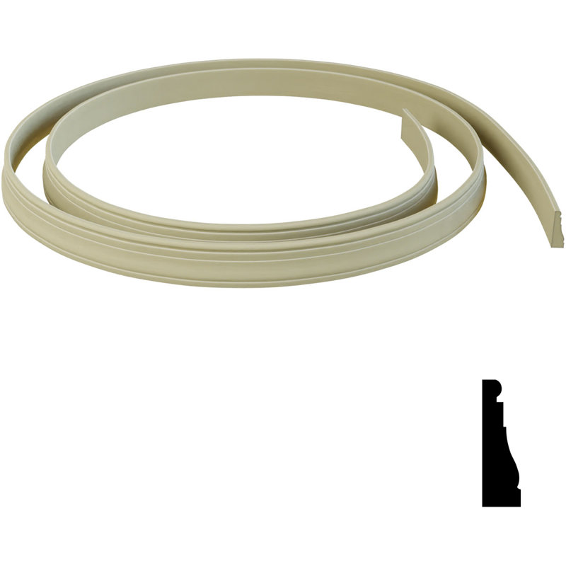 144" Beige Resin Flexible Baseboard Moulding