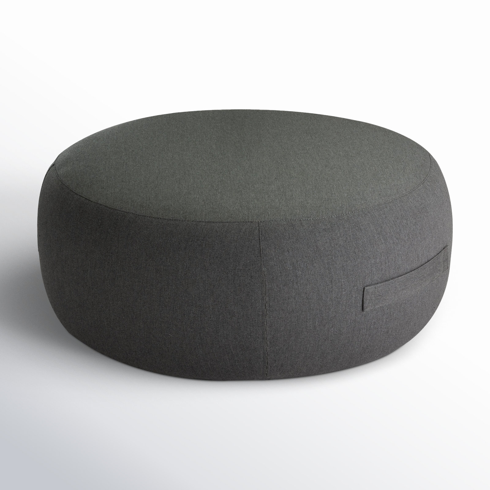 Talita Round Upholstered Outdoor Ottoman, Graphite