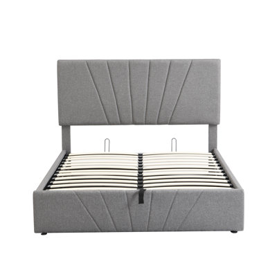 Upholstered Platform Bed With A Hydraulic Storage System -  Everly Quinn, 7E470FECEC524CD1A3C128FB9755F75B