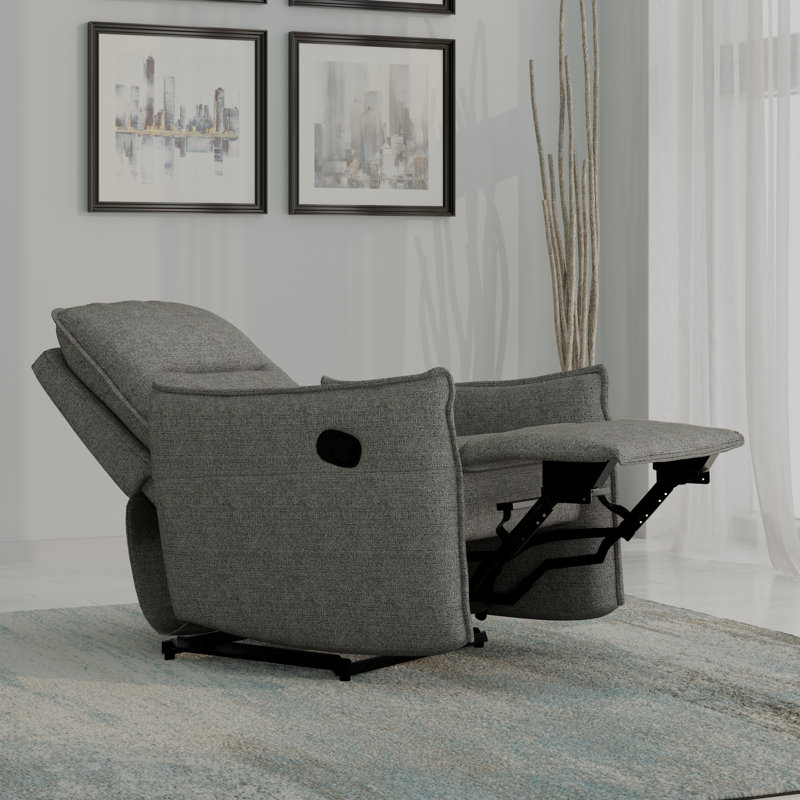 Fauteuil inclinable manuel, Polyester gris
