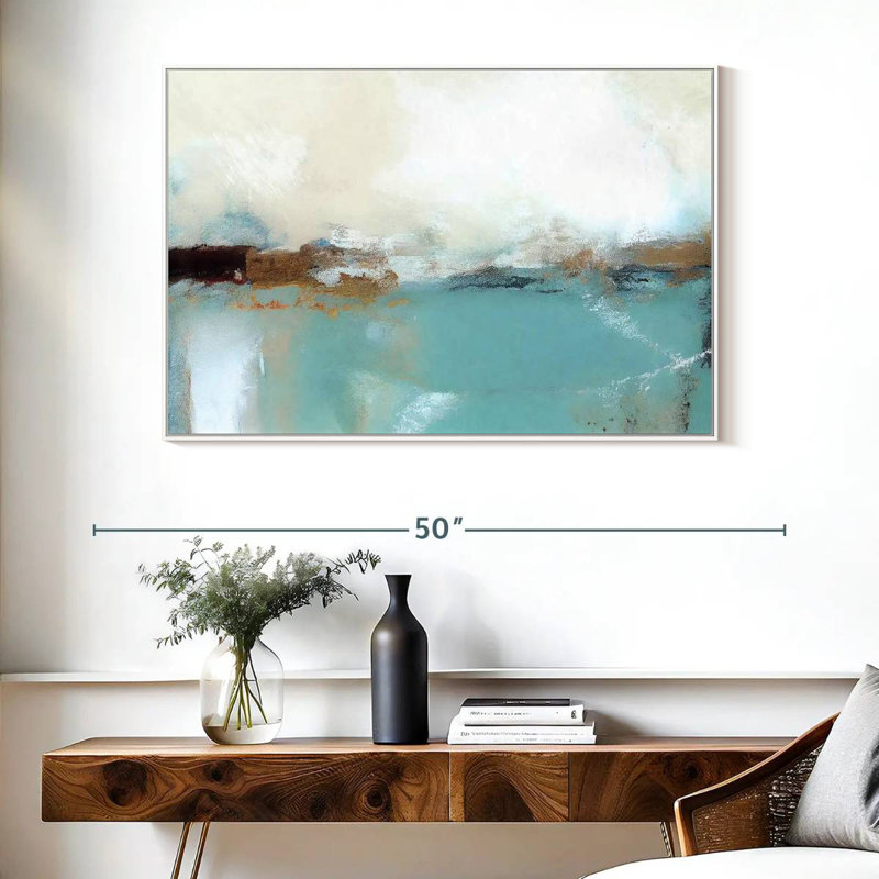 Giard matin brumeux, Cadre flottant blanc, 40 po x 27 po