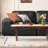 Retro stone slab solid wood coffee table