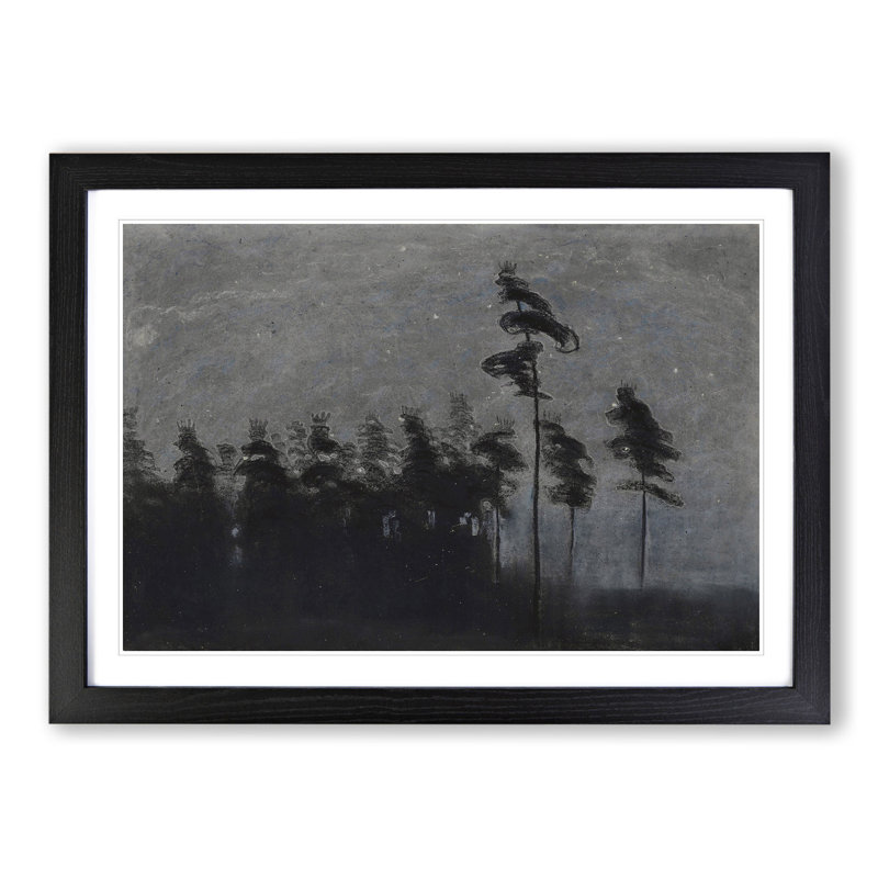 Forest Vol.2 by Mikalojus Konstantinas - Picture Frame Painting, Black Framed, 27cm H x 36cm W x 2cm D