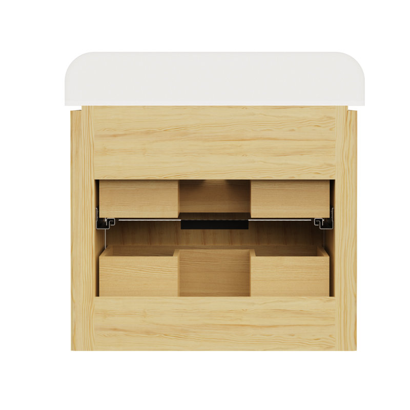 Meuble-lavabo simple 24 po avec plateau en acrylique 24 po, 24"