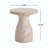 Outdoor/Indoor Travertine Lightweight Concrete Side Table-1323659302