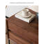 Table de chevet en bois massif de style minimaliste avec poignée cachée pour la chambre à coucher