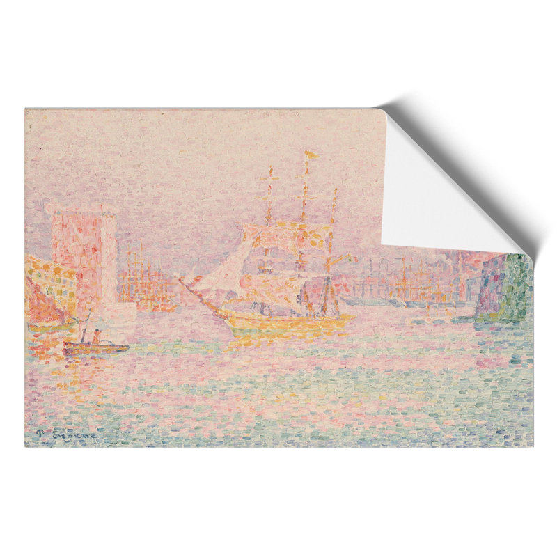 The Harbour At Marseilles by Paul Signac - No Frame Painting, 42cm H x 59cm W x 0.1cm D