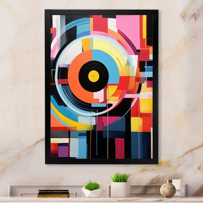 Popart, disque vinyle Reverie I sur toile