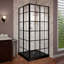 French Corner 36" W x 36" D x 74.75" H Framed Square Shower Kit-31983552