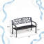 Banc de jardin élégant, banc de parc, banc d'extérieur à deux places avec dossier