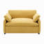 Fauteuil surdimensionné simple en chenille, fauteuil d'appoint large et profond, fauteuil rembourré moderne et confortable, canapé-lit avec coussins-133138363