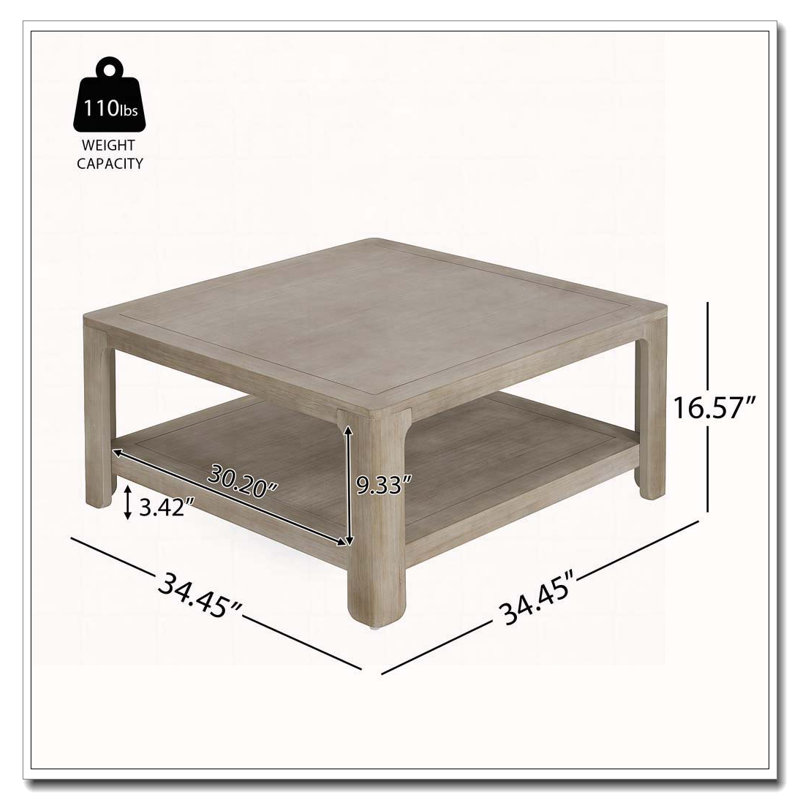 Table basse carrée avec rangement