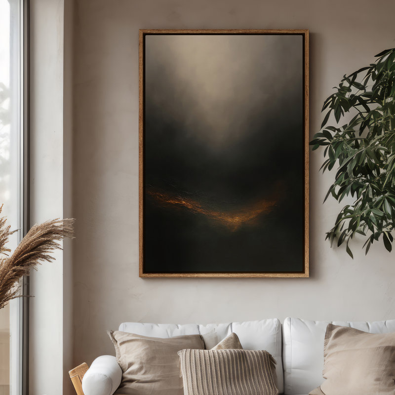 Art mural encadré sur toile, impressions murales abstraites rétro 24 "x 36", Naturel, H 36 po x l 24 po