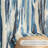 Paint Brush Linen Textured Semi Sheer Light Filtering Curtains Watercolor Striped Back Tab Curtains