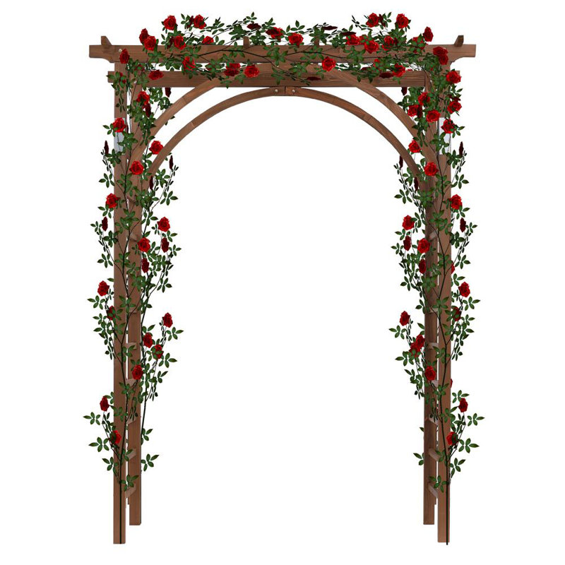 Tonnelle en bois massif Ea l 62,99 po x P 23,62 po, Marron foncé