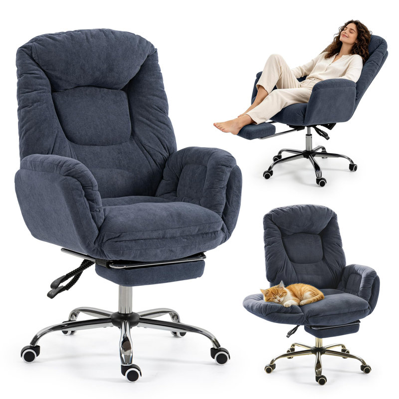 Hobbylane Office Chair, Snowflake Fleece - Dark Gray, Grey