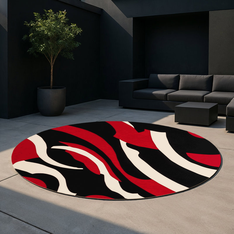 Zenith Pulse Indoor And Outdoor Area Rug, Round 5'