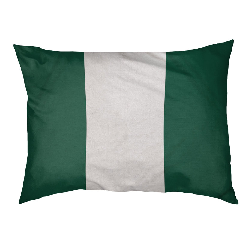 Coussin d'intérieur New York, Petit (l 28 po x P 18 po x H 6 po), Blanc / rouge