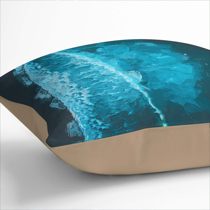 Square Throw Cushion, 40cm H x 40c m W x 15cm D, Stone
