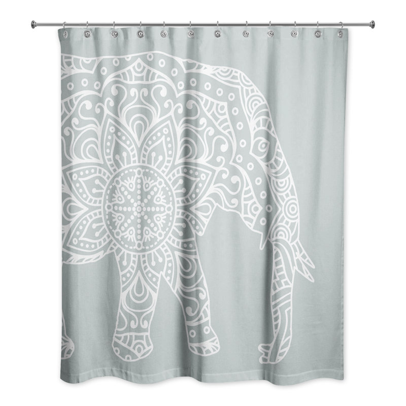Rideau de douche simple, Bleu