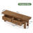 55.11'' Solid Wood Entryway Bench with 2-Drawer, Farmhouse Storage Bedroom Bench