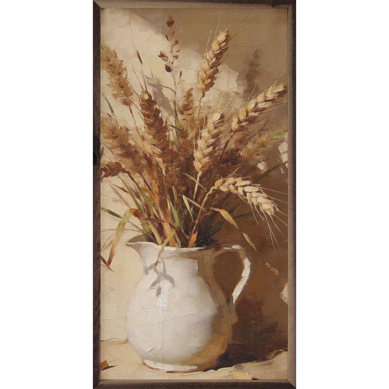 Arrangement de blé et d'herbe, H 24 po x l 12 po