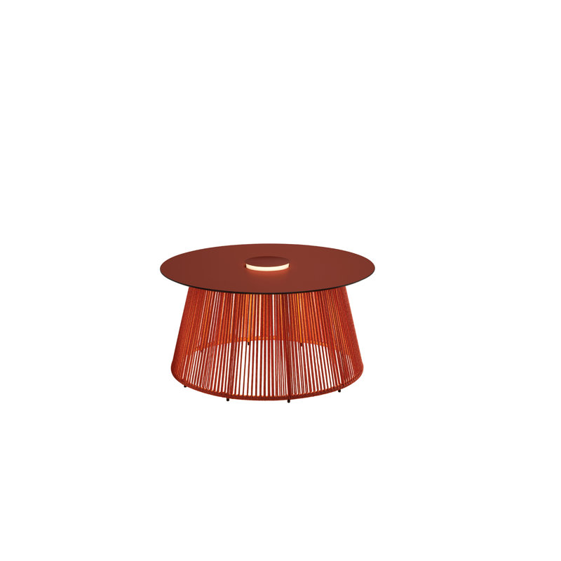 Table d'extérieur à DEL Nit, Terre cuite, Orange, 31.5"