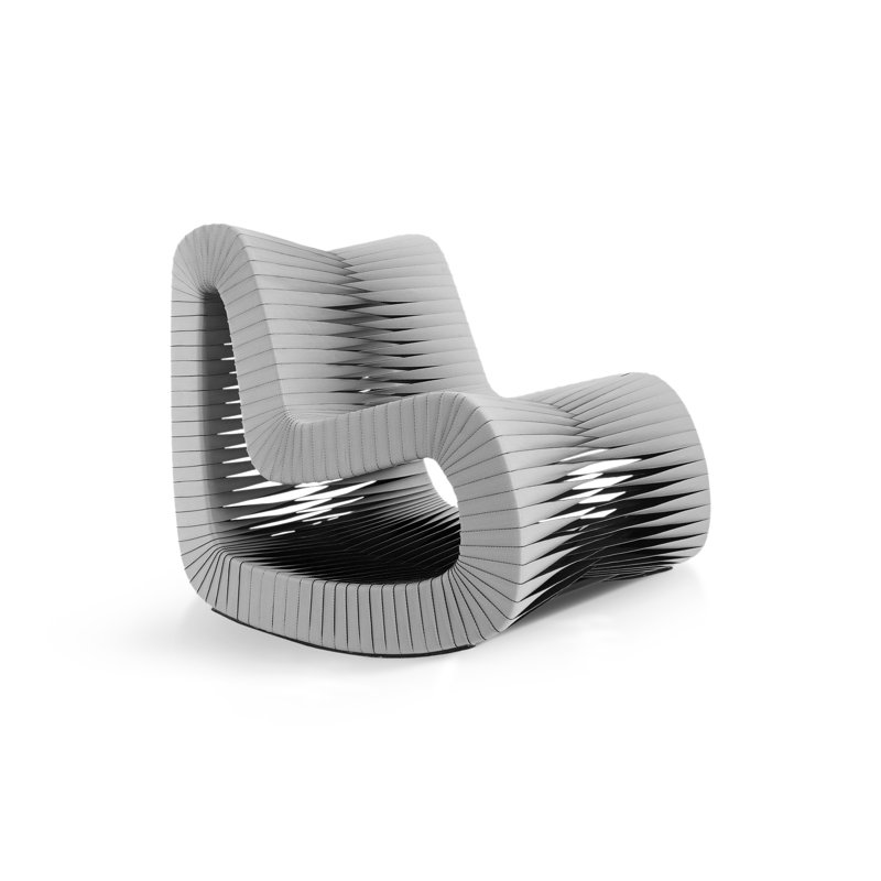 Seat Belt Rocking Chair, Gray/Black