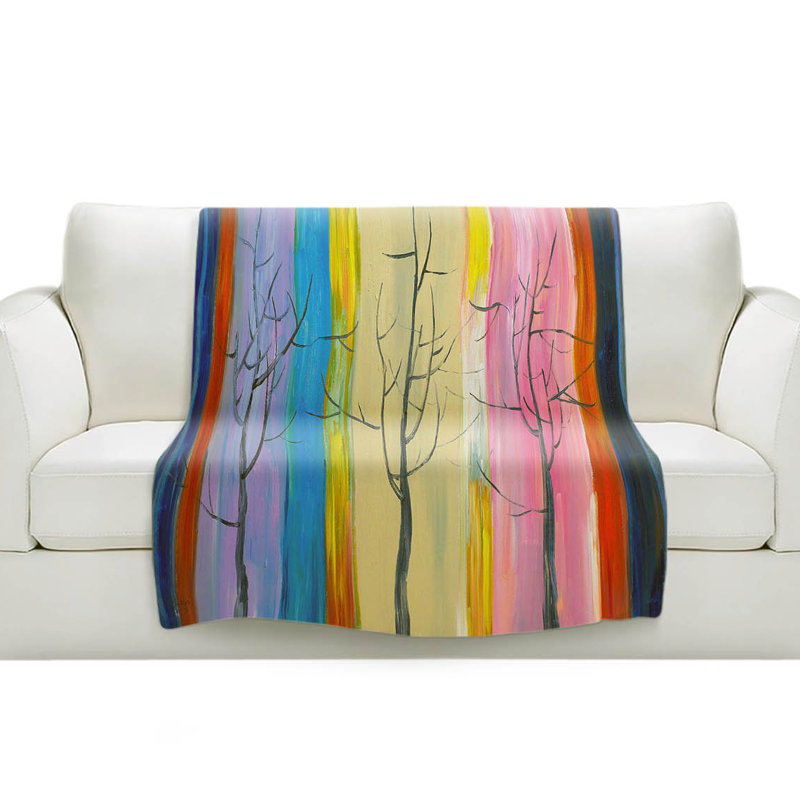 Couverture en sherpas colorées i doux tree, l 51 po x L 60 po