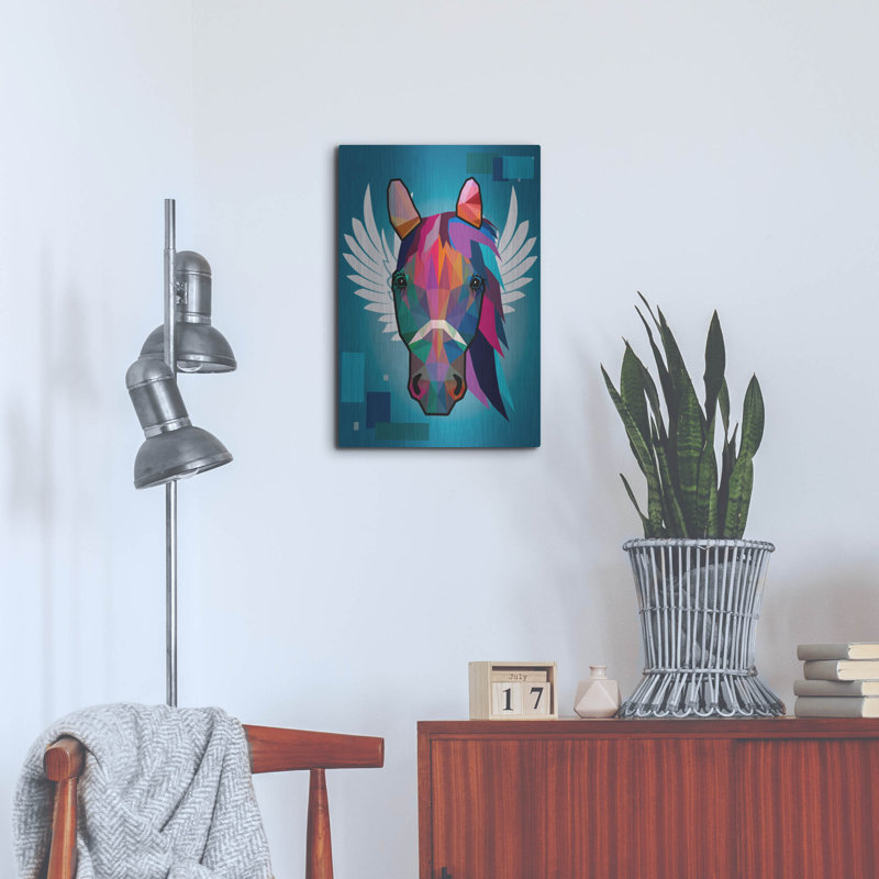 Art mural en métal «Wpap Horse 2» par Mark Ashkenazi, Winston Porter, H 24 po x l 16 po