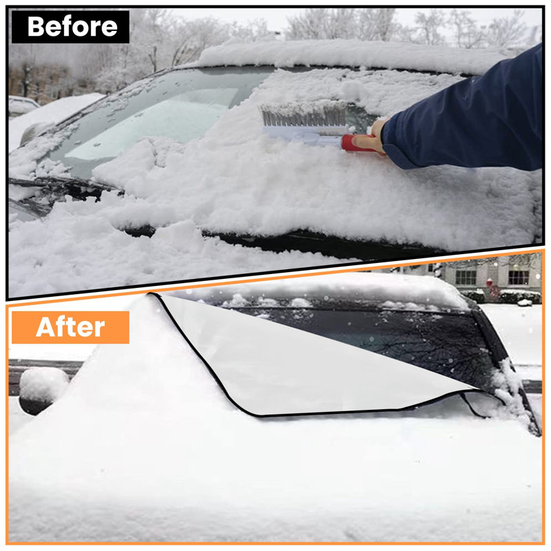 Magnetic Car Windshield Cover Front Rear Car Windshield Protector against Snow Sun Leaves Waterproof