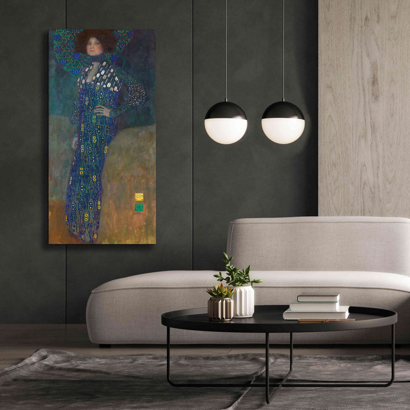 'Bildnis Emilie Floge' by Gustav Klimt, Canvas Wall Art, 60" H x 30" W x 1.5" D
