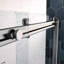Porte de douche de dérivation de douche - Verre trempé de 5/16 po, poli. Fonction de fuite. Installation facile dans la salle de bain coulissante en verre transparent. Finition. Système lisse. Collision.-123108791