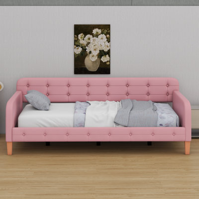 Upholstered Daybed With 4 Support Legs