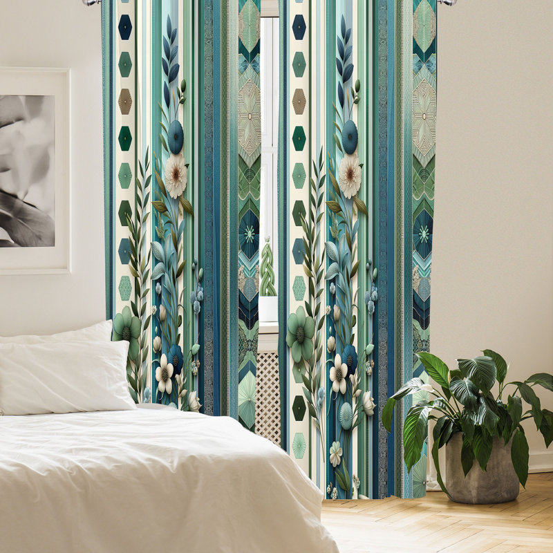 Damerion Semi Sheer Curtain Pair, 28" W x 63" L