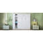 Grand lit escamotable mural avec tablettes, garde-robe et lumières DEL-92700611-92700610