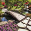 Crescent Japanese Garden Bridge 8 ft.