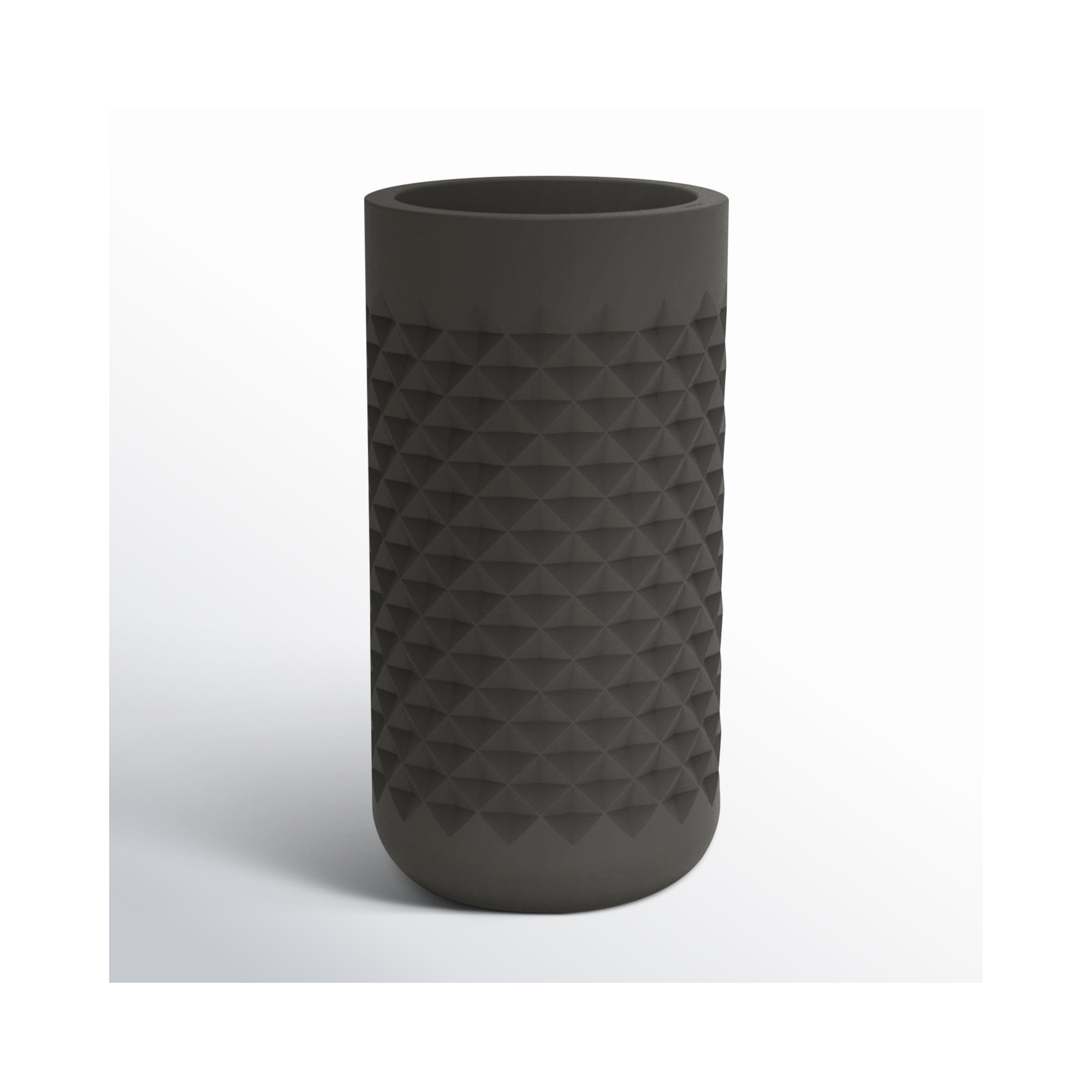 Lisle Pot Planter, Anthracite, 18" H x 18" W x 18" D
