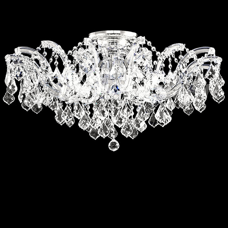 Maria Theresa Grand Semi Flush Mount, Silver, Spectra crystal by Swarovski (Clear), 6