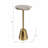 Mercer41 23" Reykur Short Raw Agate Table, White/Gold-717386489-717386488-717386486