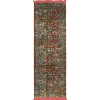 Brun/vert oriental Tapis décoratif