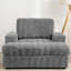 Canapé simple surdimensionné de 42 po, fauteuil en fausse fourrure de lapin avec porte-gobelets, méridienne rembourrée avec repose-pieds avec rangement et accoudoirs, canapé-lit avec siège profond pour le salon, appartement
