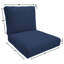Coussin de chaise longue Eddie Bauer, Sunbrella résistant à la décoloration et à l'eau pour chaises longues d'extérieur et fauteuils inclinables, l 23 po x P 27 po, épaisseur 5 po; dossier l 24 po x H 20 po, épaisseur 5 po, toile réversible bleu marine-92686485-92686484