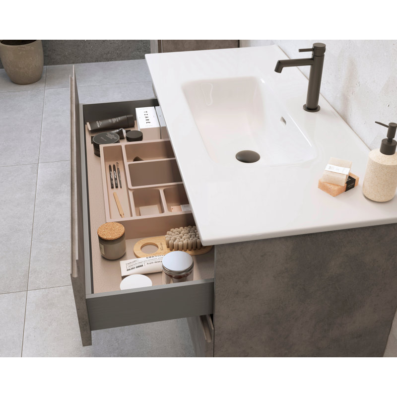 Armoire de salle de bain pour salle de bain Collection PASADena par DAX, Chêne