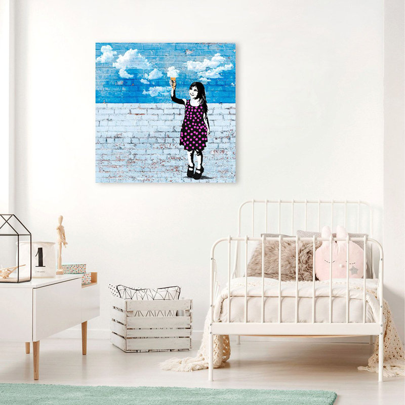Sky Cream by Masterfunk Collective - Wrapped Canvas Art Prints, 70cm H x 70cm W x 4cm D